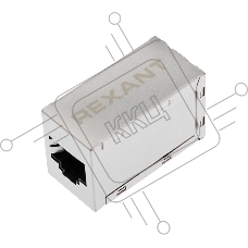 Проходной адаптер, RJ-45(8P-8C), FTP экранированный, категория 6, (гнездо-гнездо), Rexant