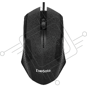 Мышь ExeGate EX279942RUS SH-9025L (USB, оптическая, 1000dpi, 3 кнопки и колесо прокрутки, длина кабеля 2м, черная, RTL)