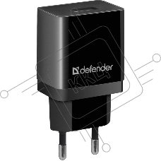 Сетевой адаптер Defender 1xUSB, 5V/2.1А, пакет, черный (EPA-10) (83572)