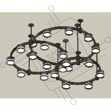 Светильник Ambrella light XR92222200/22 SBK/FR черный песок/белый матовый GX53