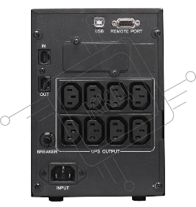 Источник бесперебойного питания Powercom Smart King Pro+ SPT-1000-II LCD 800Вт 1000ВА черный