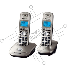 Телефон Panasonic KX-TG2512RUN (платиновый) {Доп трубка в комплекте,АОН, Caller ID,спикерфон на трубке,полифония}