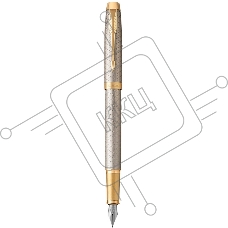 Ручка перьевая Parker IM Premium F323 (CW1931684) Grey GT F сталь нержавеющая подар.кор.