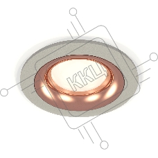 Комплект встраиваемого светильника Ambrella light XC7623006 SGR/PPG серый песок/золото розовое полированное MR16 GU5.3 (C7623, N7015)