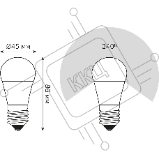 Лампа светодиодная LED Gauss Globe-dim E27 7Вт 3000К диммируемая