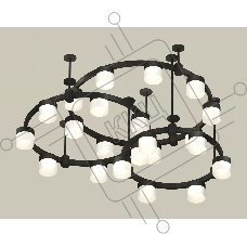 Светильник Ambrella light XR92222210/22 SBK/FR черный песок/белый матовый GX53