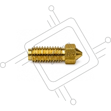 Сопло для 3D принтера NVP латунь 0.4мм M6x15 (совместимое с Anycubic S1)