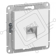 Механизм розетки телефонной 1-м СП AtlasDesign RJ11 белый