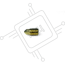 Сопло для 3D принтера NVP латунь 0.4мм M6x6 (Совместимо с Bambulab X1/P1)