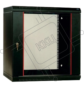 Шкаф телеком. настенный разборный 12U (600х350) дверь стекло,цвет черный (ШРН-Э-12.350-9005) (1 коробка)