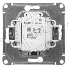 Механизм выключателя 1-кл. СП Glossa 10А IP20 10AX с подсветкой дер. дуб SchE GSL000513