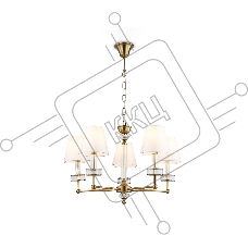 Люстра Ambrella light LH71021/5 BS/WH латунь/белый E14*5 max 40W D670*1130