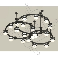Светильник Ambrella light XR92222220/22 SBK/FR черный песок/белый матовый GX53