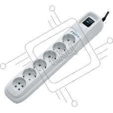 Сетевой фильтр ZIS Pilot L-6 6 розеток 7 метров Pilot L-6 7M