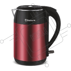 Чайник электрический Sakura SA-2154MR (1.8) красн металлик+черн