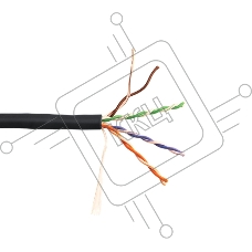 Кабель информационный Lanmaster LAN-5EUTP-PT-LSZH-BK cat.5e UTP 4 пары 24AWG LSZH внутренний 305м черный