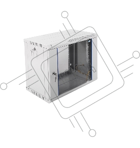 Шкаф телеком. настенный разборный 9U (600х350) дверь стекло (ШРН-Э-9.350) (1 коробка)