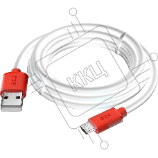 Кабель GCR 2.0m MicroUSB, белый, красные коннекторы, быстрая зарядка, 28/24 AWG, GCR-53217