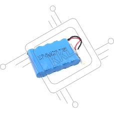 Аккумулятор Ni-Cd 6V 1400 mAh AA Flatpck разъем EL-2P