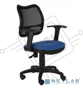 Офисное кресло Бюрократ CH-797AXSN/26-21 Кресло (спинка сетка черный сиденье синий 26-21 ткань крестовина пластиковая)