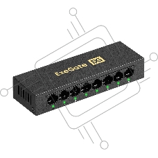 Коммутатор неуправляемый ExeGate EDES-1008D (8-портовый UTP 10/100Mbps, металлический корпус, с функцией энергосбережения (EEE), настольный/настенный)