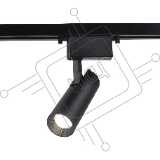 Трековый однофазный светодиодный светильник Ambrella light GL5858 BK черный LED 10W 4200K 24°