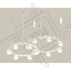 Светильник Ambrella light XR92081005/13 SWH/FR белый песок/белый матовый GX53 (A9208, C9236, C9231, N8477)