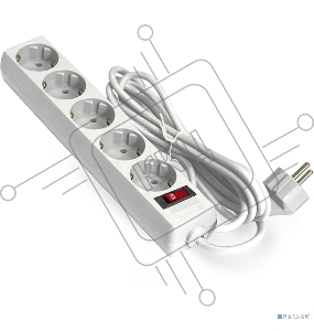 Удлинитель ExeGate EX279361RUS EC-5-1.8W (5 розеток, 1.8м, евровилка, белый)