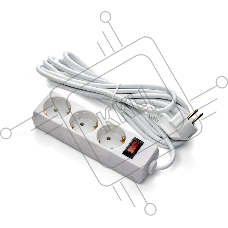 Удлинитель ExeGate EC-3-5W EX279353RUS белый, 5 м, евровилка, 3 розетки, 2200 Вт