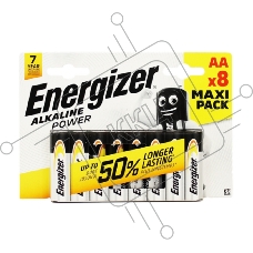 Батарейка Energizer Alkaline power LR6 AA BL8 Alkaline 1.5V (8/96) (8 шт.)