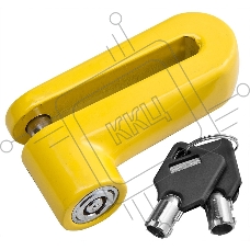 Замок 83211 на дисковый тормоз противоугонный жёлтый Замок 83211 на дисковый тормоз противоугонный жёлтый, длина паза 64 мм, ширина паза 9 мм, диаметр штыря 10 мм