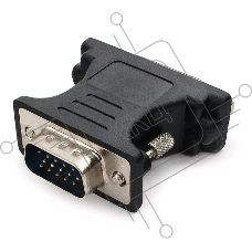 Переходник Cablexpert VGA-DVI, 15M/25F, черный, пакет (A-VGAM-DVIF-01)