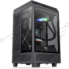 Корпус Thermaltake The Tower 100 черный без БП ATX 2x120mm 2xUSB3.0 1xUSB3.1 audio bott PSU