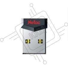 Флеш диск Netac UM81 16Gb <NT03UM81N-016G-20BK>, USB2.0, Ultra compact