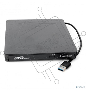 Оптический привод внешний с интерфейсом USB Gembird DVD-USB-03 пластик, черный