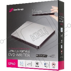 Оптический привод LG DVD-RW ext. Silver Slim Ret. USB2.0