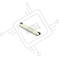 Разъем FPC  Half Coverage Bottom Contact 0.8K-BX-24PWB 24 pin высота 2мм шаг 0,8мм