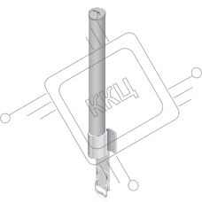Сетевое оборудование UBIQUITI AMO-2G10 внешняя всенаправленная MIMO 2x2, 10 дБ, 2,35-2,55 ГГц, 360°x12°, 2* RP-SMA (волны вертикальные/горизонтальные)