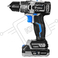 Дрель-шуруповерт Deko Sharker 063-4037, Аккумуляторная, 20 В, 2 Ач