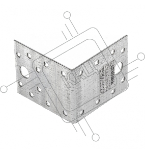 Крепежный уголок, КU 70x70x55 мм, Россия// Сибртех