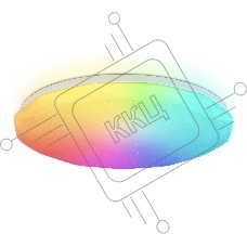 Светодиодный светильник RGB Ambrella light FZ418 WH белый IP20 66W 3000K-6500K+RGB D480*65 (ПДУ ИК)