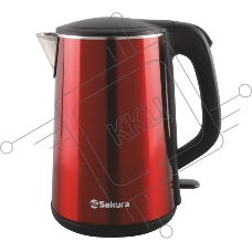 Чайник электрический Sakura SA-2156MR (1.8) красн металлик+черн