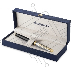 Ручка роллер Waterman Reflections of Paris Hemisphere DeLuxe (2200838) Black GT F черн. черн. подар.кор.