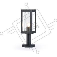 Светильник Ambrella light ST2411 BK/CL черный/прозрачный IP54 E27 max 40W 110*110*350