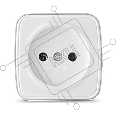 Розетка 1-м ОП Электра 10А IP20 без заземл. бел. Союз 0011