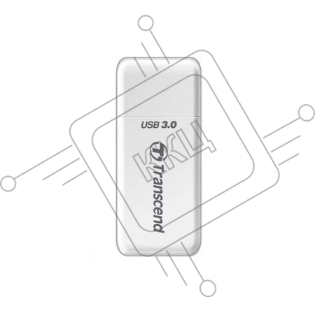 Кардридер Transcend RDF5, SD/microSD, USB 3.0, белый