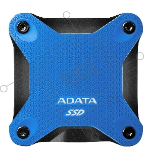 Внешний SSD ADATA External 240Gb SD600Q Series <ASD600Q-240GU31-CBL> (USB3.1, 440/430Mbs, 3D QLC, 80х15х80mm, 60g) Blue
