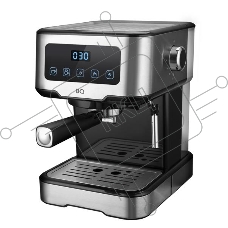 Кофеварка эспрессо (рожковая) BQ CM9000 серебристый, исп. кофе - молотый, 1.5 л, 1100 Вт, 15 Бар.