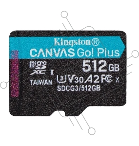 Флеш карта Kingston microSD 512GB microSDXC Class 10 UHS-I U3 V30 Canvas Go Plus 170MB/s