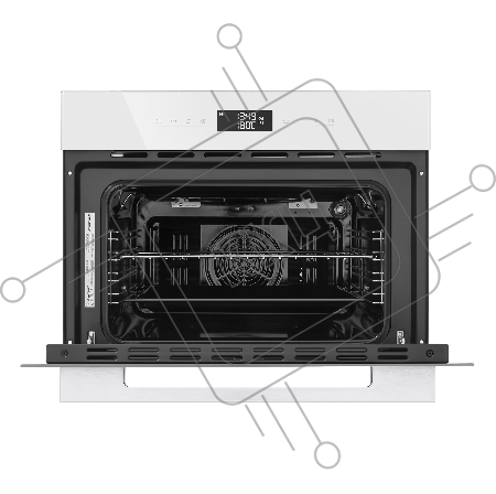 Шкаф духовой электрический MAUNFELD AMCO458GW, встраиваемый